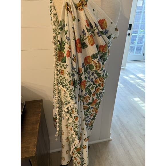 Farm Rio tropical pareo scarf cover-up with tassels - Picture 1 of 10